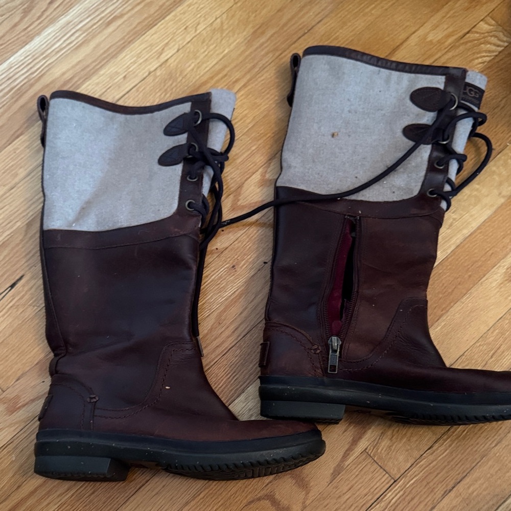 UGG Brown and Gray Winter Boots